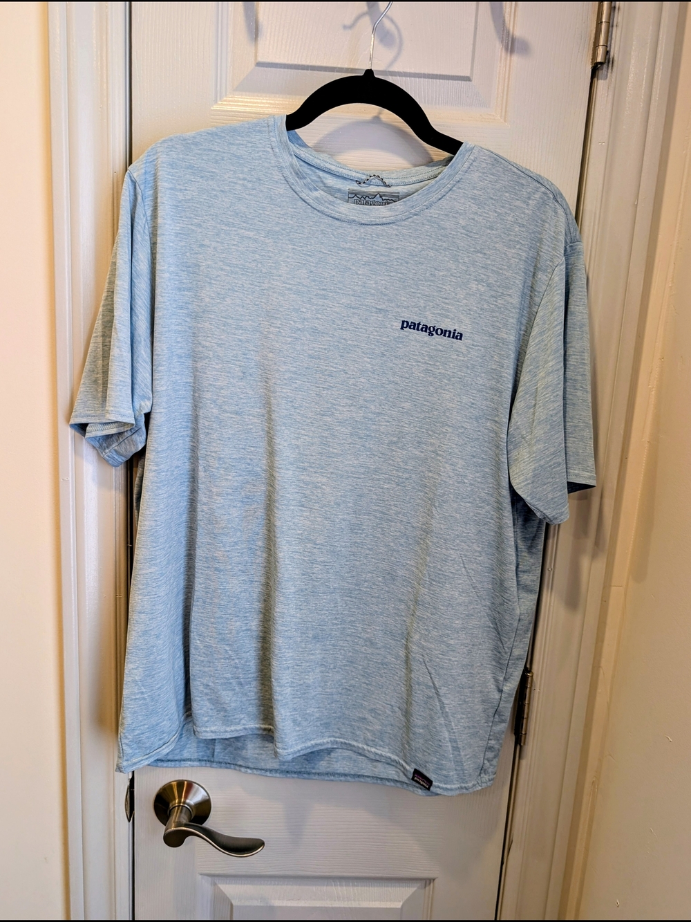 Patagonia Light Heather Blue Short Sleeve Tee